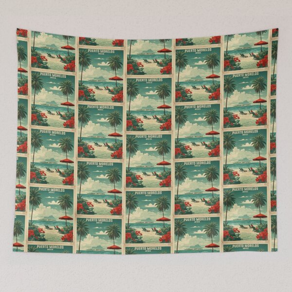 Item preview, Puerto Morelos Yucatan Mexico Vintage Travel Tourism designed and sold by TravelersGems.
