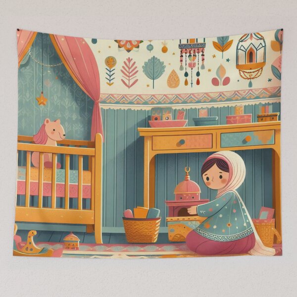 Item preview, Whimsical Nursery Oasis with a Touch of Tradition designed and sold by ArtComixHaven.