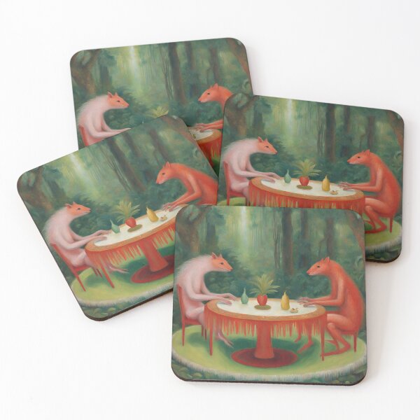 Item preview, Mr pink and Mr red having some dinner designed and sold by ohsopurposeless.