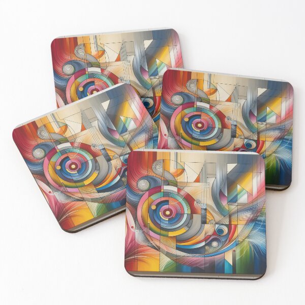 Item preview, Abstract Swirls Merging with Modernity in Vibrant Artwork designed and sold by ArtComixHaven.