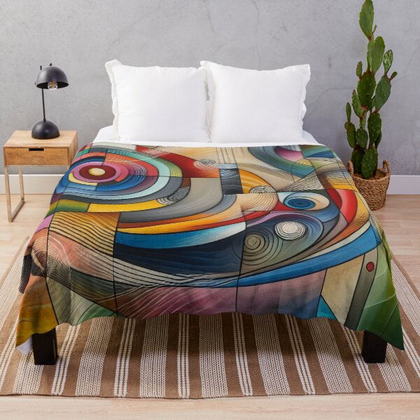 Item preview, Abstract Swirls Merging with Modernity in Vibrant Artwork designed and sold by ArtComixHaven.