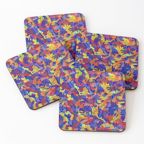 Item preview, Connections - Abstract Art Pattern in Contrasting Colours designed and sold by Curraleigh Crafts.