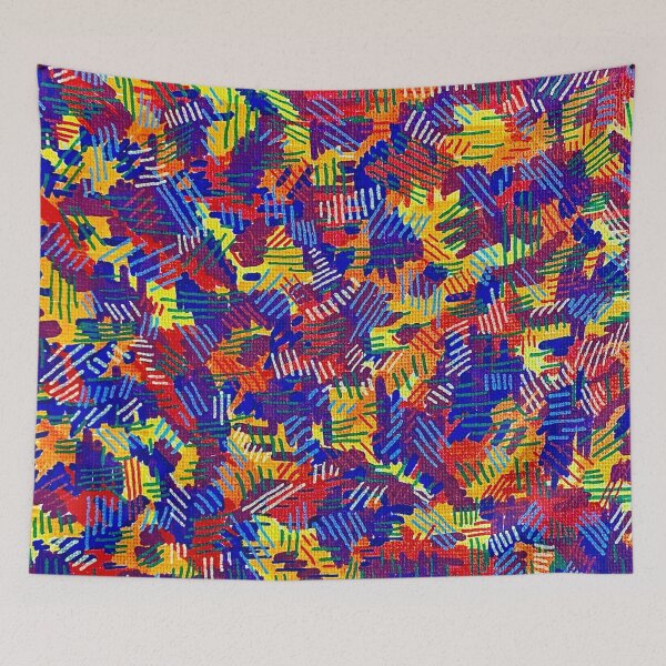 Item preview, Connections - Abstract Art Pattern in Contrasting Colours designed and sold by Curraleigh Crafts.