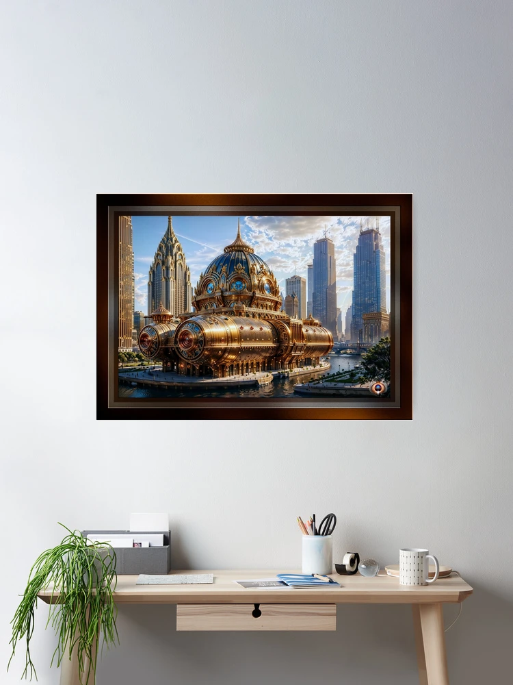 The Claridon Pavilion AI Concept Art by Xzendor7 - An Astonishing Architectural Marvel 2 The Claridon Pavilion Captivating AI Concept Art by Xzendor7 Room Decor Poster Art Print