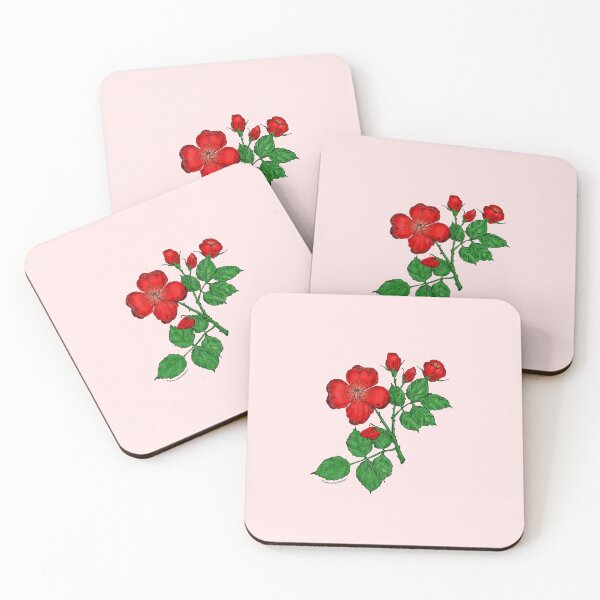 Item preview, Bright Red Quartered Rose Bloom Semi-Double 8-15 Petals In 2 Rows designed and sold by Rachael Taylor.