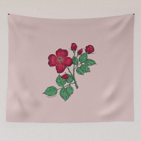 Item preview, Dark Red Quartered Rose Bloom Semi-Double 8-15 Petals In 2 Rows designed and sold by Rachael Taylor.