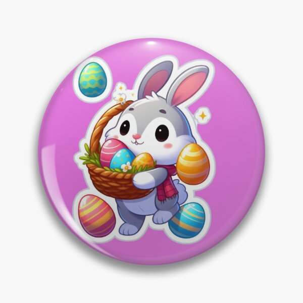 Item preview, Cute easter bunny with a basket of eggs designed and sold by Pablos2224.