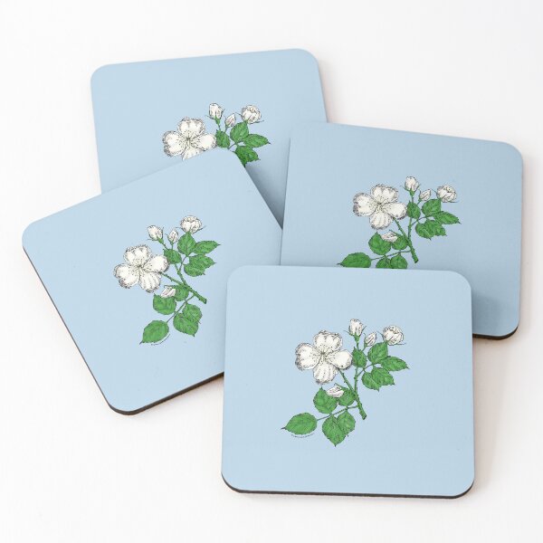 Item preview, White Quartered Rose Bloom Semi-Double 8-15 Petals In 2 Rows designed and sold by Rachael Taylor.