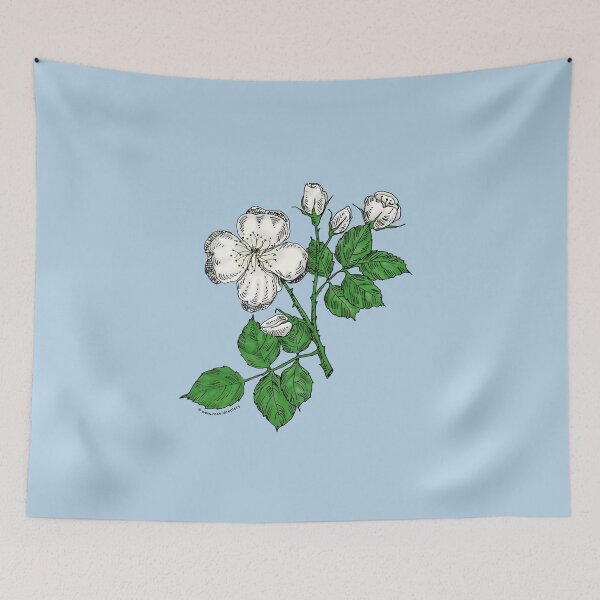 Item preview, White Quartered Rose Bloom Semi-Double 8-15 Petals In 2 Rows designed and sold by Rachael Taylor.