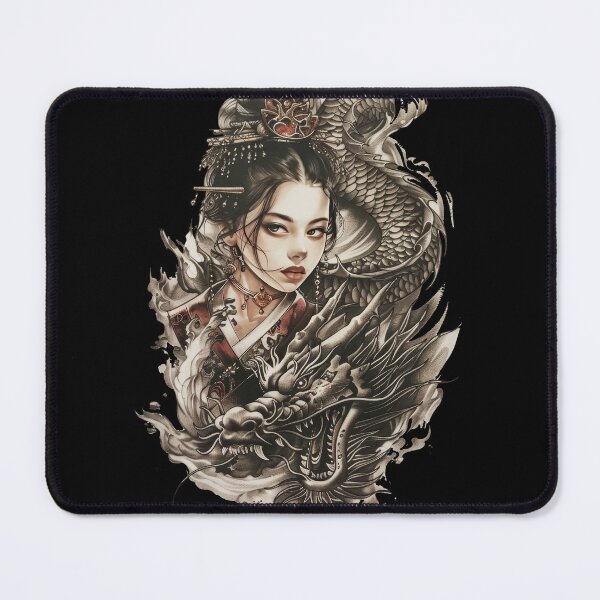 Item preview, Japanese Woman And Dragon. designed and sold by Lucy Goosy Art.
