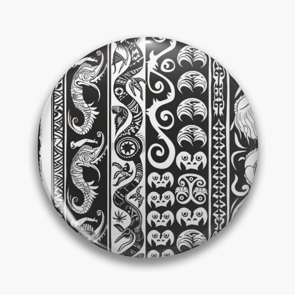 Item preview, Tribal Kanak line seamless ornament of images of sea animals - 4 designed and sold by me-Midbar.