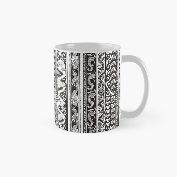 Item preview, Tribal Kanak line seamless ornament of images of sea animals - 4 designed and sold by me-Midbar.