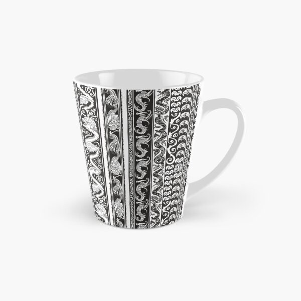 Item preview, Tribal Kanak line seamless ornament of images of sea animals - 4 designed and sold by me-Midbar.