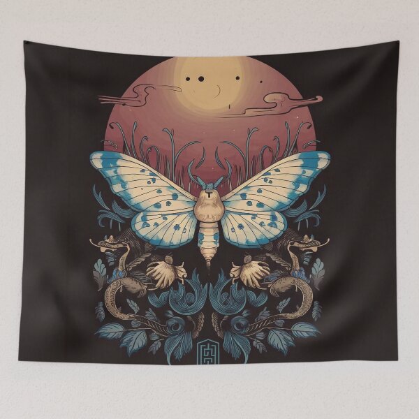 Item preview, Chines style Moon Moth  designed and sold by Tajdi.