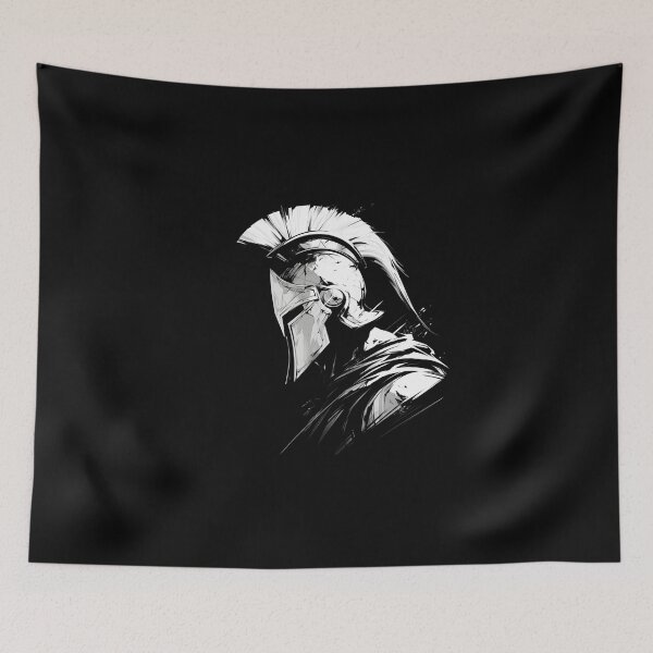 Item preview, Cyber Spartan // Sparta // Spartan Warrior // Spartan  //  Black and White designed and sold by SMARTKIT  DESIGNAGENCY.