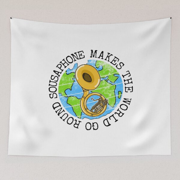 Item preview, Sousaphone Makes The World Go Round, Sousaphonist Earth Day designed and sold by doodlerob.