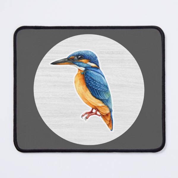 Item preview, Kingfisher Watercolor Drawing designed and sold by LivingColorful.