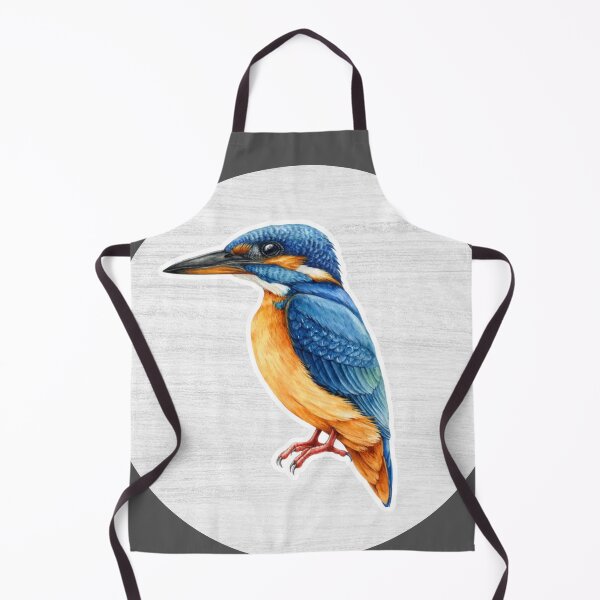 Item preview, Kingfisher Watercolor Drawing designed and sold by LivingColorful.
