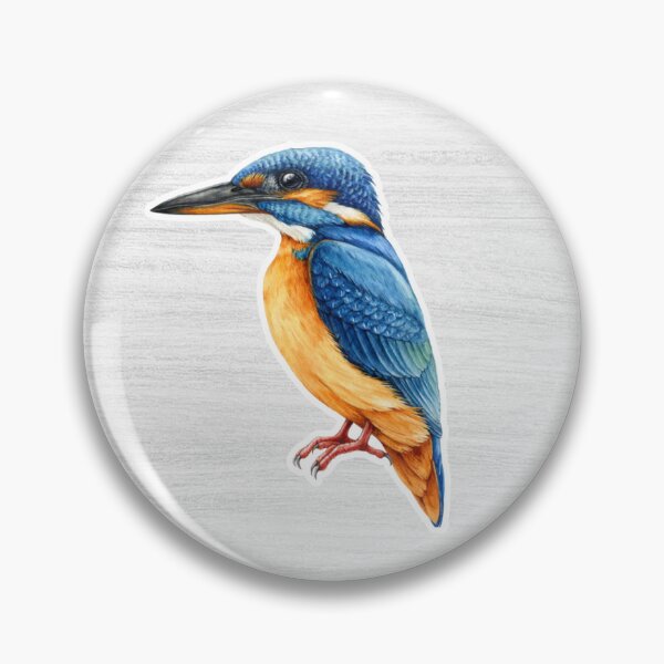 Item preview, Kingfisher Watercolor Drawing designed and sold by LivingColorful.