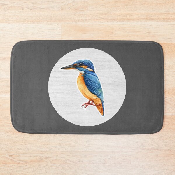 Item preview, Kingfisher Watercolor Drawing designed and sold by LivingColorful.