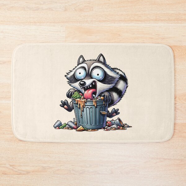 Item preview, Funny Chaotic Trash Panda Raccoon - Cartoon Garbage Can Fiesta Design designed and sold by Unitepeople.