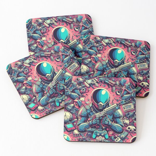 Item preview, Cyber Warrior Amidst a Battlefield of Technological Relics designed and sold by ArtComixHaven.