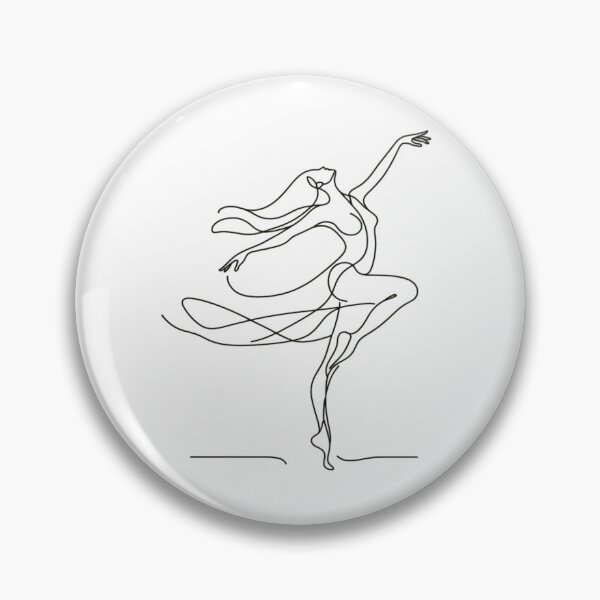 Item preview, One line woman dancer I Abstract minimal female single line art designed and sold by MusesWhispers.