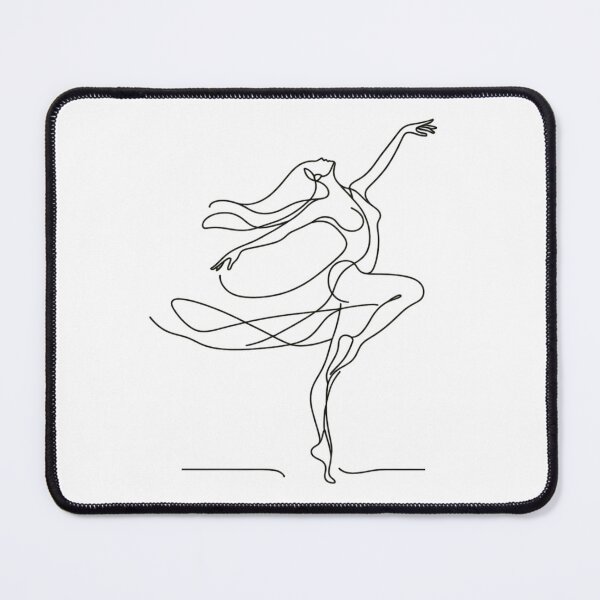 Item preview, One line woman dancer I Abstract minimal female single line art designed and sold by MusesWhispers.