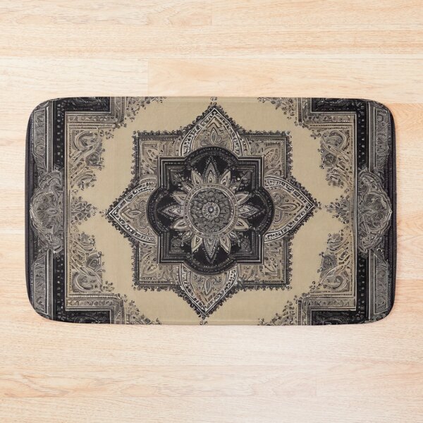 Item preview, RogerPattern - "Elegant Latte & Black Bandana: Style for Wear & Home" designed and sold by RogerPattern.
