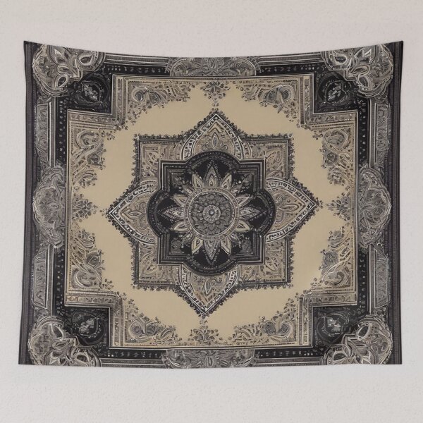 Item preview, RogerPattern - "Elegant Latte & Black Bandana: Style for Wear & Home" designed and sold by RogerPattern.