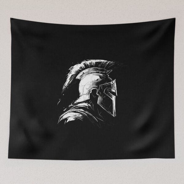 Item preview, Cyber Spartan // Sparta // Spartan Warrior // Spartan  //  Black and White designed and sold by SMARTKIT  DESIGNAGENCY.