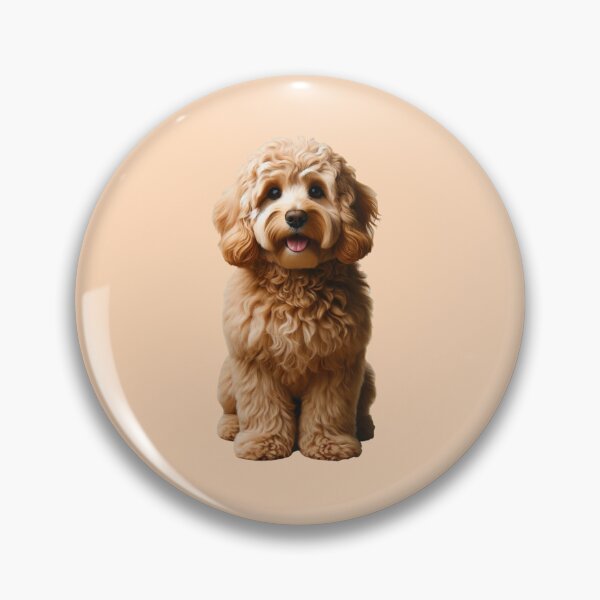 Item preview, Apricot Cockapoo Dog Print Pattern with Pink Hearts designed and sold by CritterManiaUK.