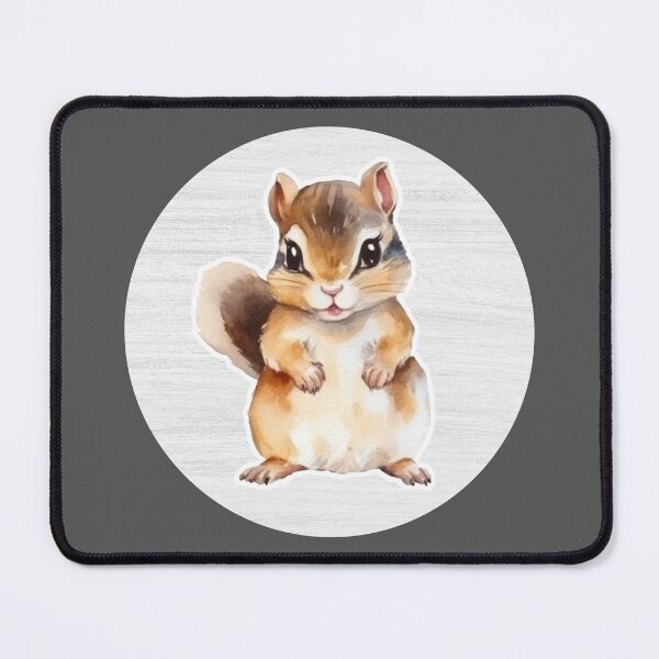 Item preview, Cute Squirrel Watercolor Drawing designed and sold by LivingColorful.