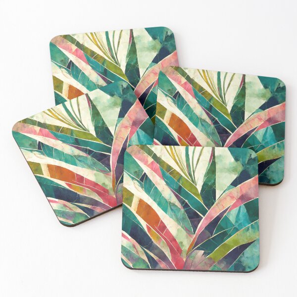 Item preview, Tropical Leaves Green Orange Jungle Rainforest  designed and sold by tsuttles.