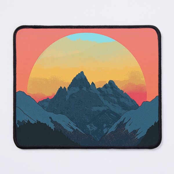 Item preview, Mountain range silhouette pop art twist Active Outdoors Inspired Art designed and sold by CDC40.