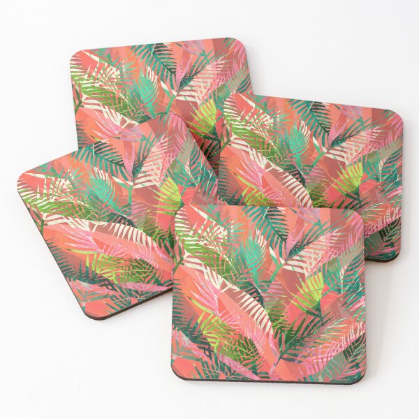 Item preview, Colorful Tropical Leaves Green Orange designed and sold by tsuttles.
