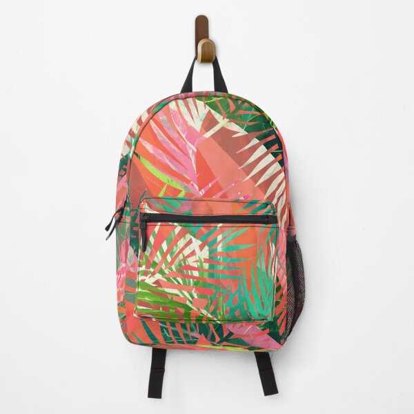Item preview, Colorful Tropical Leaves Green Orange designed and sold by tsuttles.