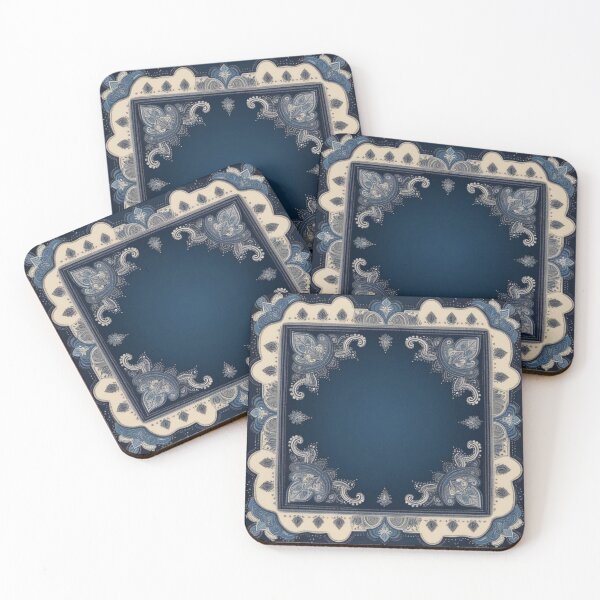 Item preview, RogerPattern - "Tranquil Blue Harmony: A Bandana-Inspired Print" designed and sold by RogerPattern.