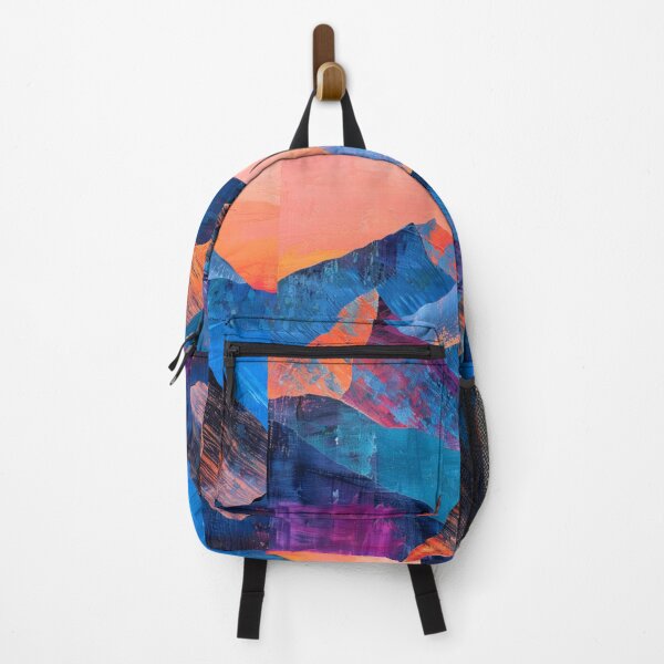 Item preview, Abstract mountain peaks bold contrasting colours Active Outdoors Inspired Art designed and sold by CDC40.