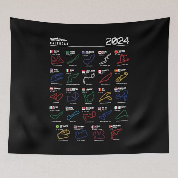 Item preview, Schedule Formula Racing Cars 2024 (Colorful) designed and sold by Mariel  Toigo.