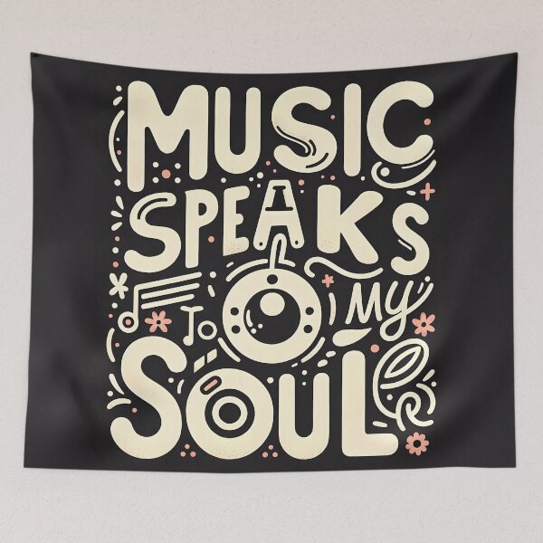 Item preview, Music Speaks to My Soul, typography designed and sold by maxmaj.
