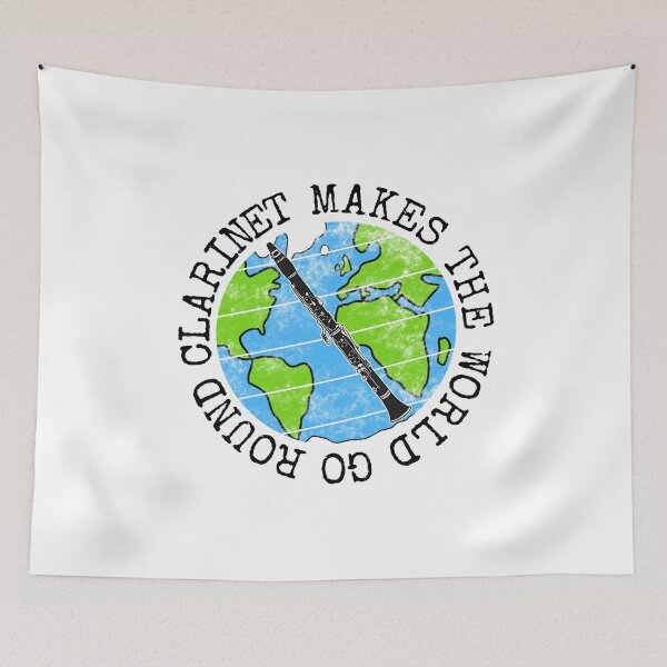 Item preview, Clarinet Makes The World Go Round, Clarinetist Earth Day designed and sold by doodlerob.