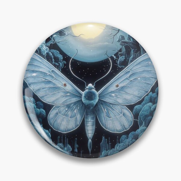 Item preview, Blue Moon Moth on dark background designed and sold by Tajdi.