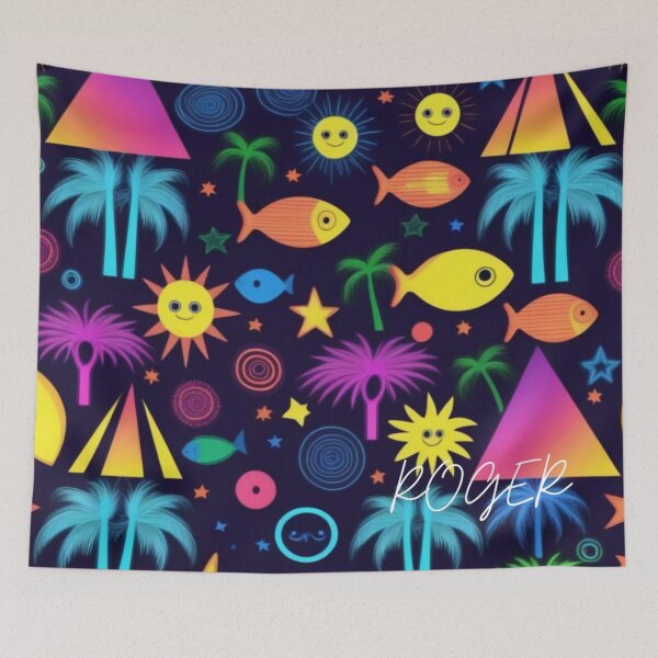Item preview, RogerPattern - "Neon Dreams: A Symphony of Color and Light" designed and sold by RogerPattern.
