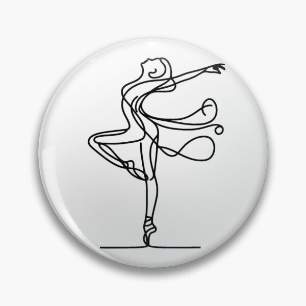Item preview, One line woman dancer I Abstract minimal female single line art designed and sold by MusesWhispers.