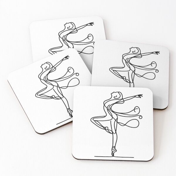 Item preview, One line woman dancer I Abstract minimal female single line art designed and sold by MusesWhispers.