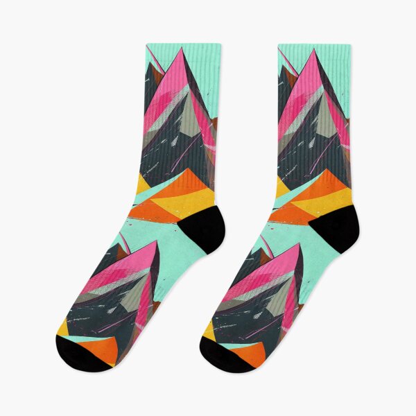 Item preview, Abstract mountain peaks pop art twist Active Outdoors Inspired Art designed and sold by CDC40.