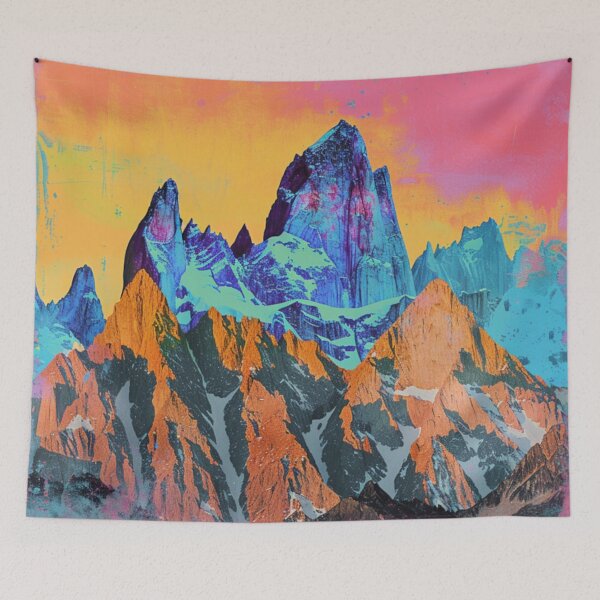 Item preview, Abstract mountain peaks pop art twist Active Outdoors Inspired Art designed and sold by CDC40.