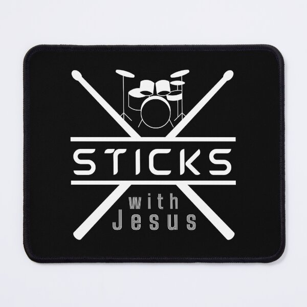 Item preview, Jesus Drummer - Sticks with Jesus - Church Worship Team designed and sold by Share-Blessings.