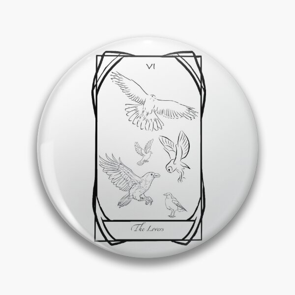 Item preview, Lovers tarot card- flock of birds polycule designed and sold by capitalismsucks.